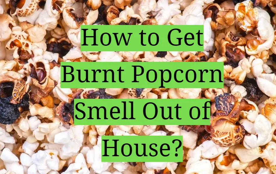 how to get burnt popcorn smell out of house fast